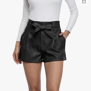 Faux leather shorts from Amazon!